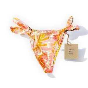 🌻NEW w.tags REVOLVE Stone Fox Swim Bijou Hot Tropics Cheeky Bikini Bottoms XL